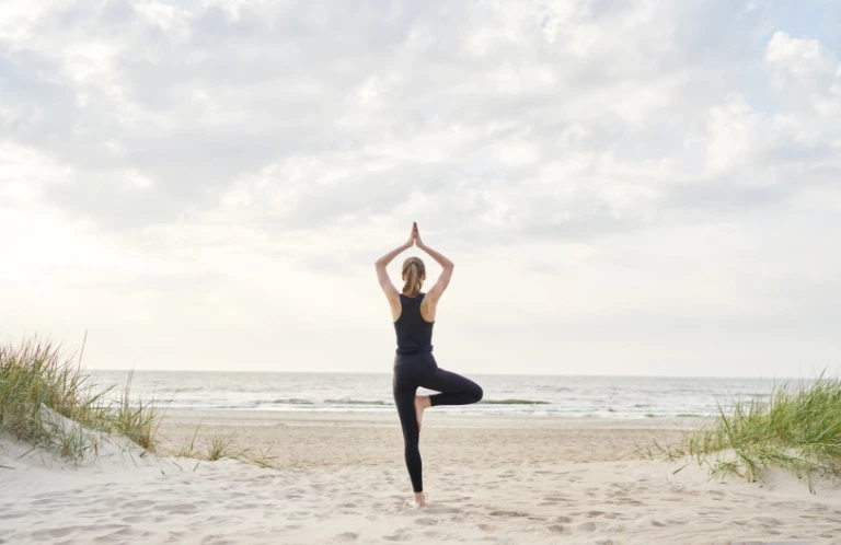 joga na plaży